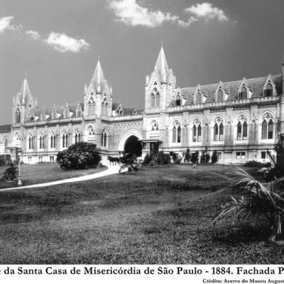 Hospital Central da Irmandade da Santa Casa de Misericórdia de São Paulo, inaugurado em 1884 na Chácara do Arouche, atual bairro de Santa Cecília. Local que manteve por maior tempo a Roda dos Expostos, ainda em exibição, agora como parte de seu museu - Reprodução.