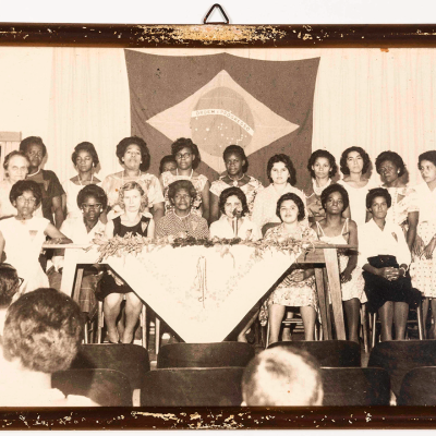 Laudelina na posse da Diretoria da Associação das Empregadas Domésticas de Campinas. Campinas, São Paulo, 5 de julho de 1962. Fotografia analógica.  Autoria não identificada. Acervo Sindicato das Trabalhadoras Domésticas de Campinas.