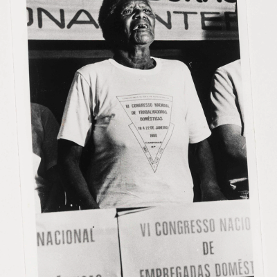 VI Congresso Nacional de Trabalhadoras Domésticas, Campinas, São Paulo, 1989. Fotografia analógica.  Autoria não identificada. Arquivo Edgar Leuenroth /UNICAMP.