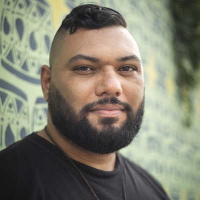 Rafael Braga, designer de jogos, arte educador e fundador da Subsolo Games. Imagem de Alícia Peres.