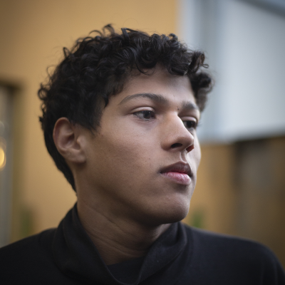 João Juliete Rosa Andrade de Souza, estudante do ensino médio. Imagem de Alícia Peres.