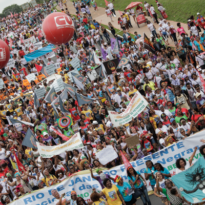 Marcha das Mulheres Negras, realizada em 2015, mobilizou 50 mil mulheres negras de todo o Brasil na cidade de Brasília. Foto de Ministério da Cultura.