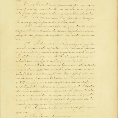 Lei nº 2.040, de 28 de setembro de 1871 (Lei do Ventre Livre) [manuscrito], p.3. Arquivo do Senado Federal / Biblioteca Nacional Digital.