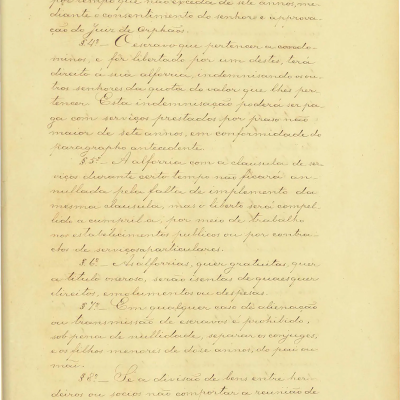 Lei nº 2.040, de 28 de setembro de 1871 (Lei do Ventre Livre) [manuscrito],, p.5. Arquivo do Senado Federal / Biblioteca Nacional Digital.